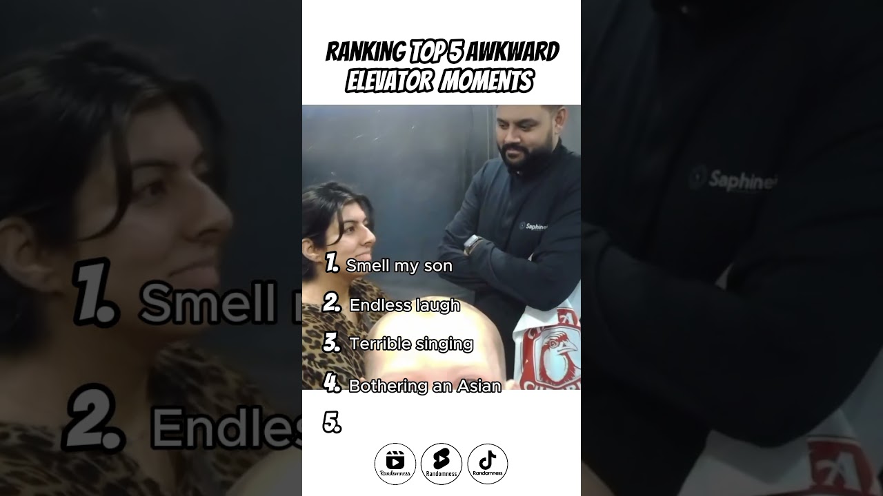 Ranking TOP 5 Awkward Elevator Moments 🥴😂