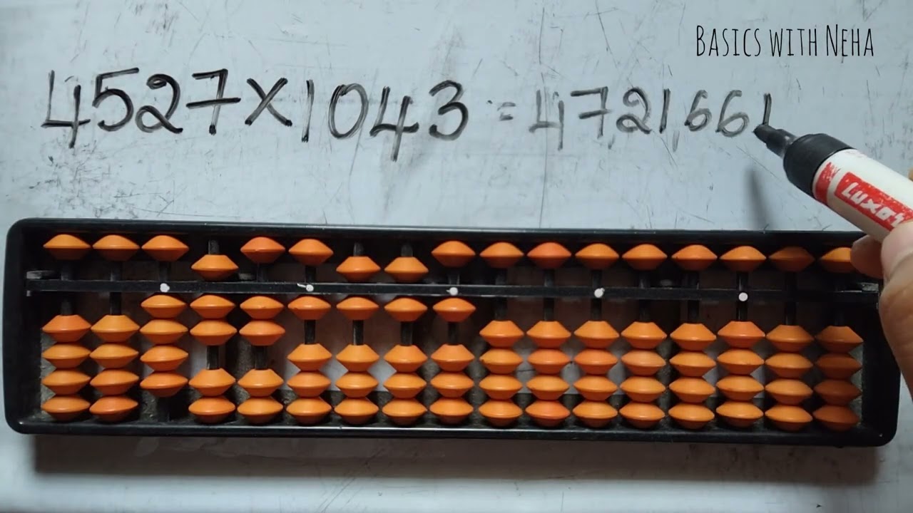 Abacus multiplication of 4x4digit | very easy with the tool | #abacusforbeginners #abacuseducation 