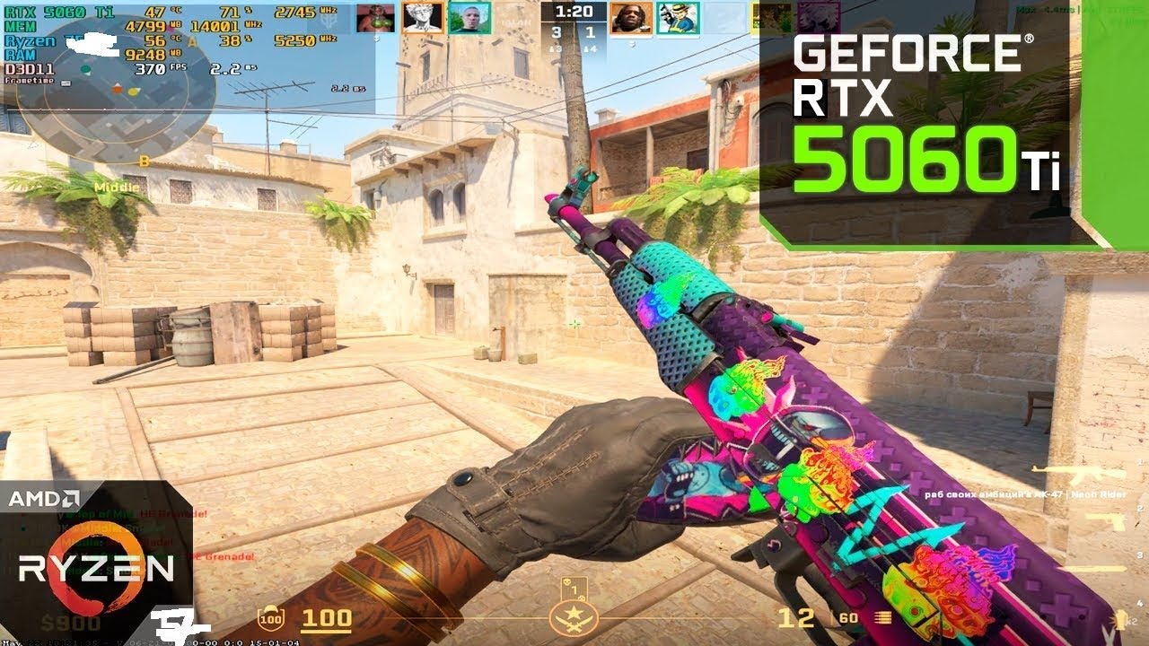 Counter strike 2 на rtx 5060 ti ( 8 гб) - норм? -честно от Странника.