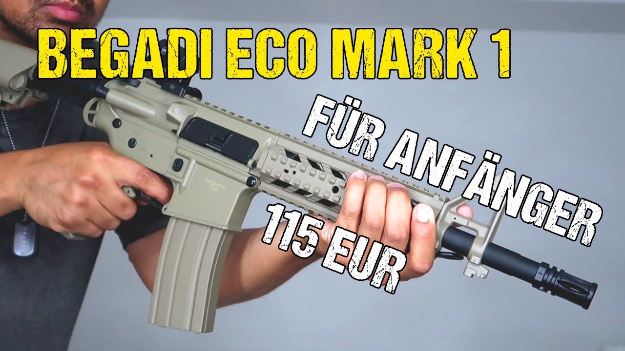 Die besonders g&uuml;nstige Airsoft ANF&Auml;NGER WAFFE | Begadi Eco Mark 1 M4 | Unboxing und Review