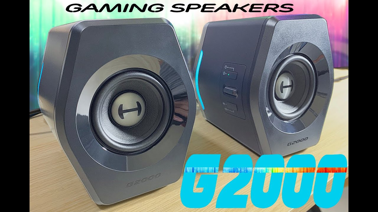 [Unbox] Loa Edifier G2000 Gaming Speakers đèn led RGB đẹp, công suất 32W nghe bao to |sm94|