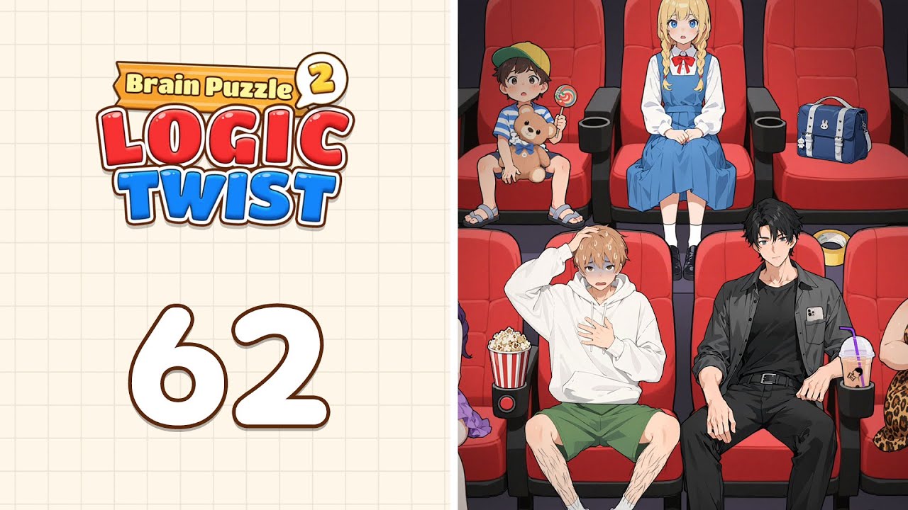 Brain Puzzle 2: Logic Twist Level 62 Cinema Distract | Every Puzzle Solved! 🎯