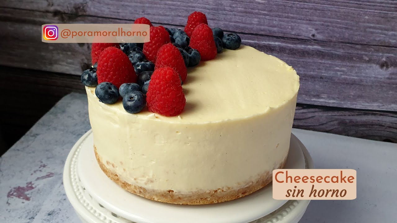 Tarta de queso sin horno - SIN GELATINA - Cheesecake sin horno