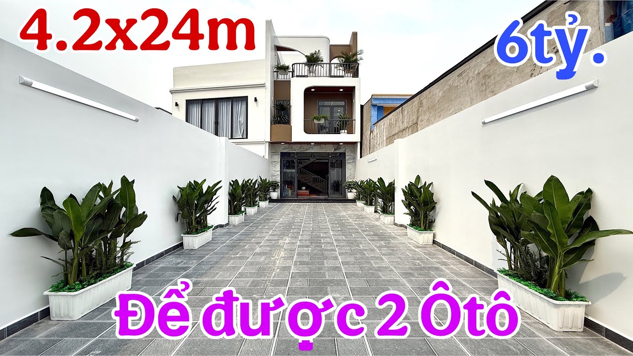 Bao đậu để 2 chiếc Ôtô trong nhà , đường thông có không gian xanh mát mà giá chỉ hơn 6T