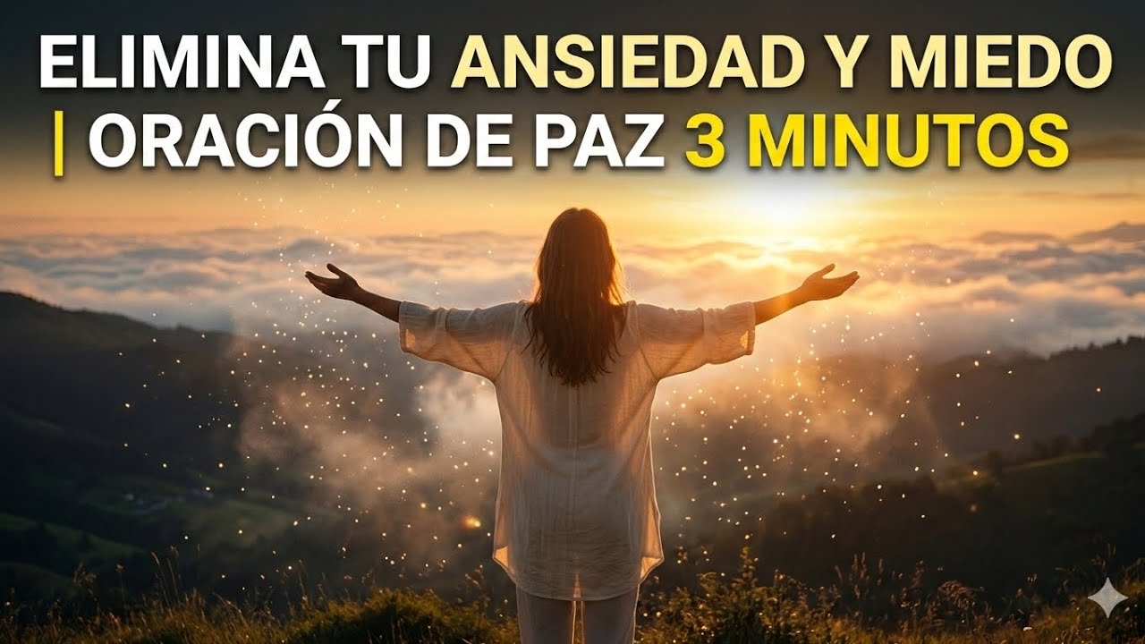 “Oración de paz: Elimina tu ansiedad y miedo | 3 minutos”