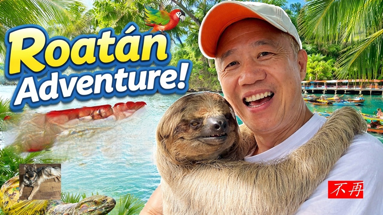 Roatán’s Hidden Side: Iguanas, Sloths & Real Island Life | 罗阿坦岛隐藏的一面：鬣蜥、树懒与真实海岛生活