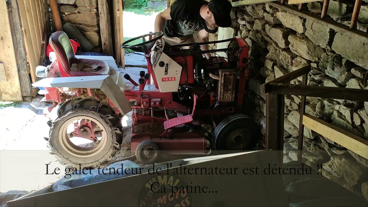 Démarrage Ancien Micro-Tracteur Motostandard Gutbroad 1032 de 1974