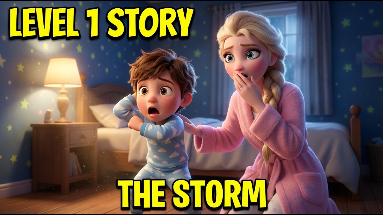 English Story for Sleep | Level 1 Listening Practice (Rain & Thunder)