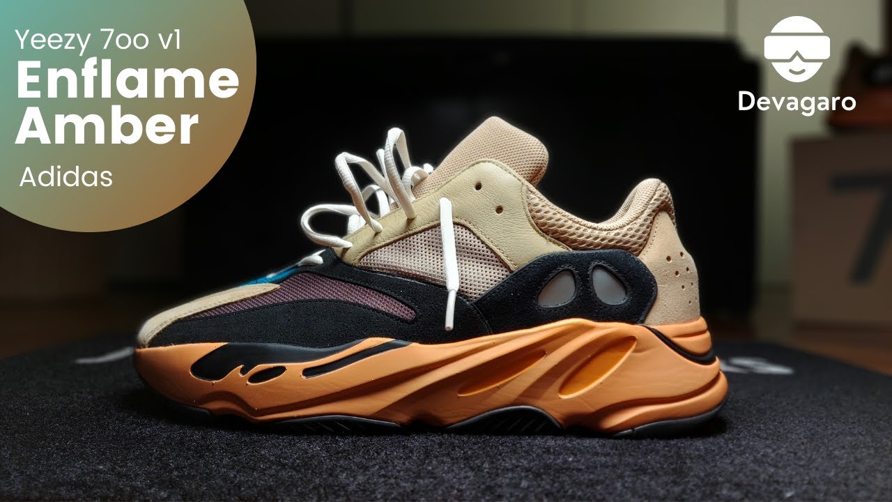 Comparing 4 Adidas Yeezy 700 v1 with the Enflame Ambers