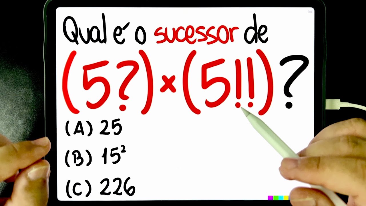 🔥 (5?)×(5!!) = ??? CINCO TERMIAL MULTIPLICADO POR CINCO DUPLO FATORIAL 😱 Você consegue resolver?