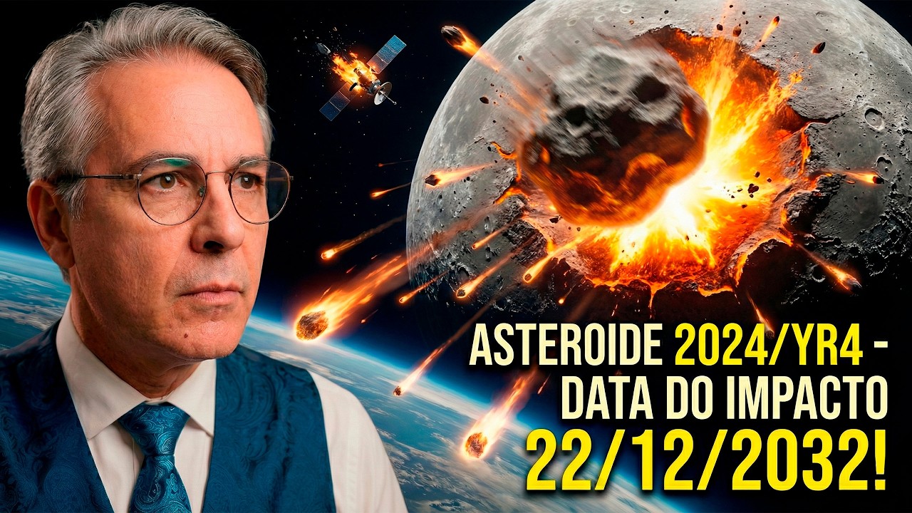 URGENTE! O Asteroide 2024 YR4 VOLTOU! E se ele BATER na LUA? (Como Sobreviver)