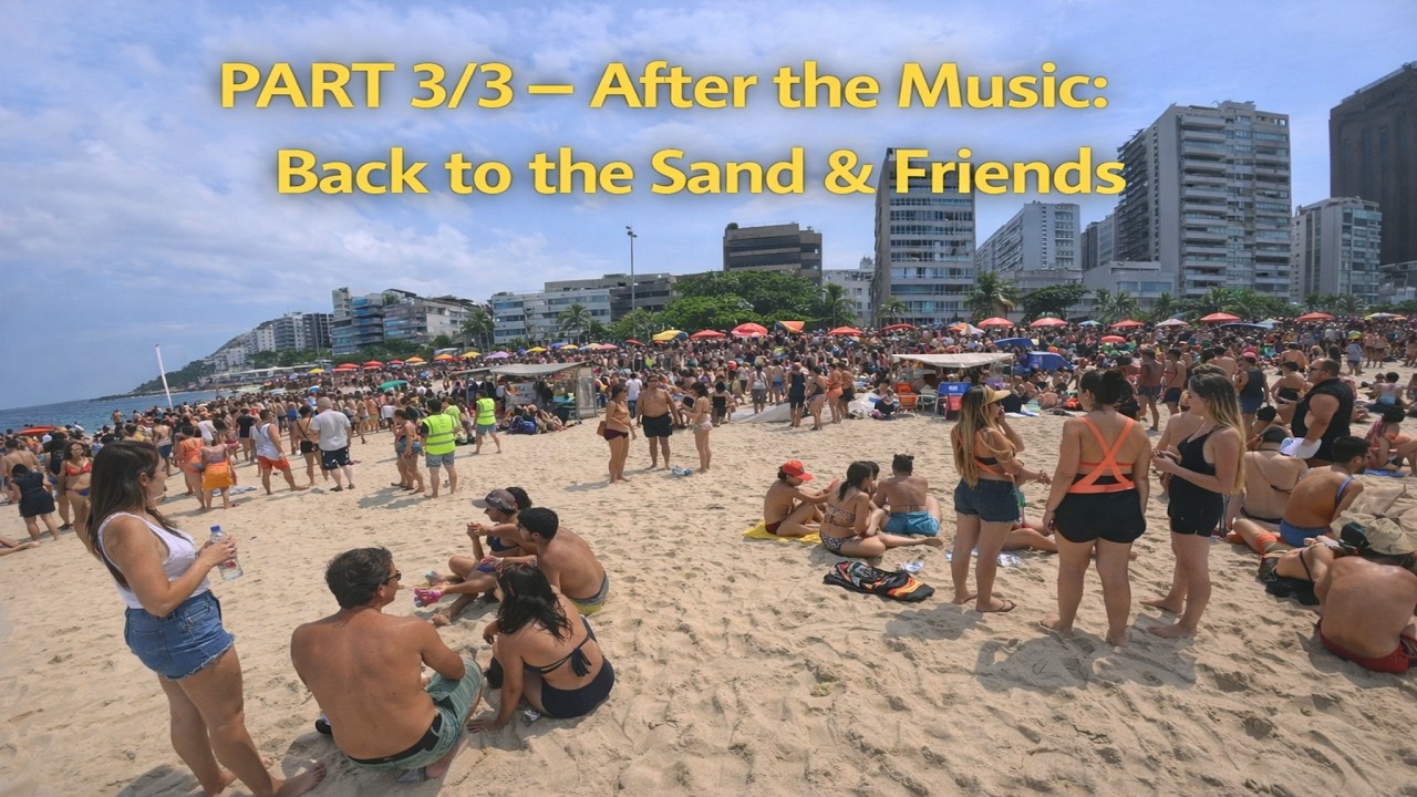 Carnaval 2026 🎭 | Bloco Areia at Leblon Beach 🌴🎶 | Music, Youth & Beach Vibes | Part 3/3