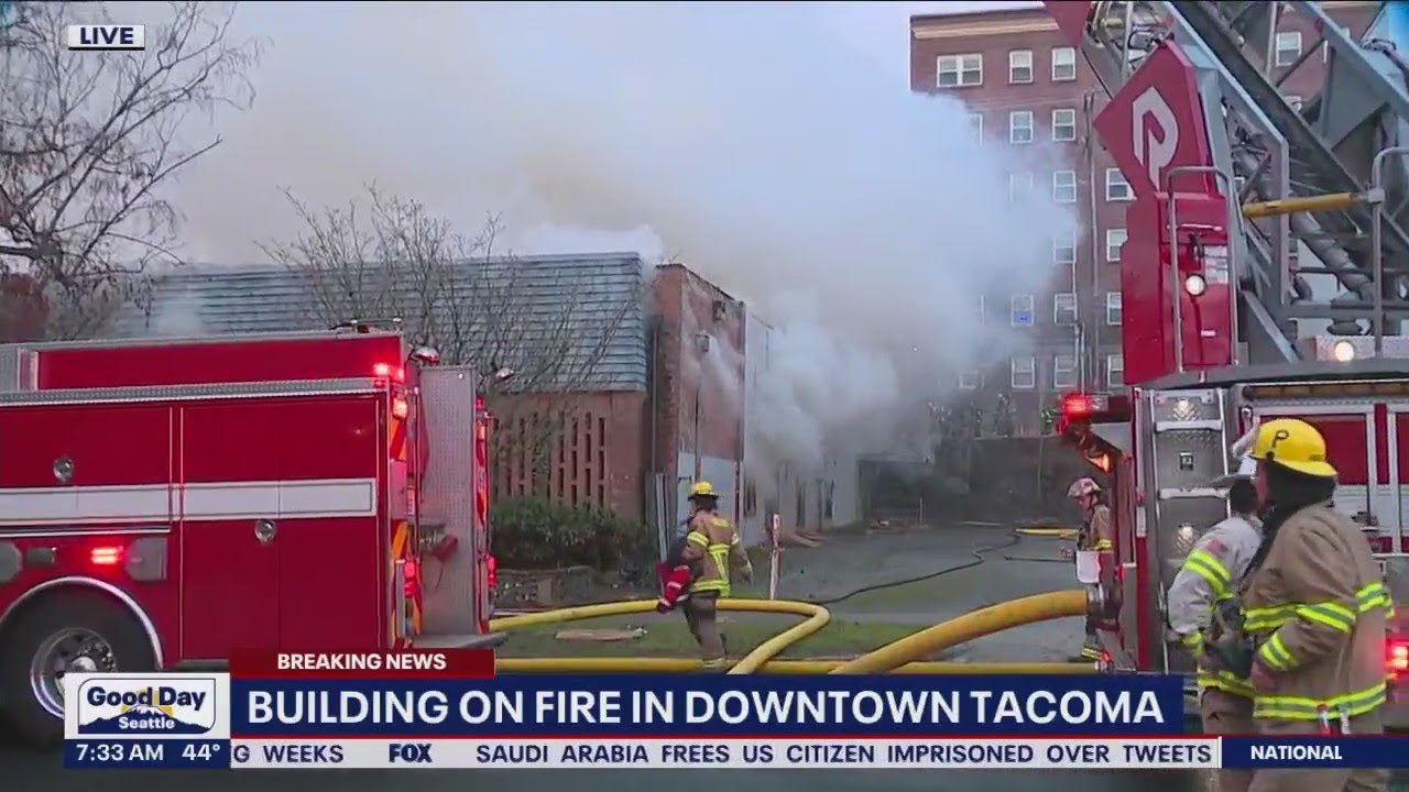 Building on fire in Downtown Tacoma, Washington | FOX 13 Seattle