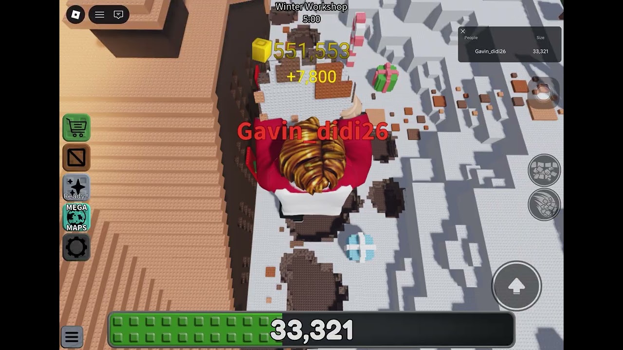Upgrading my size multiplier to level 5