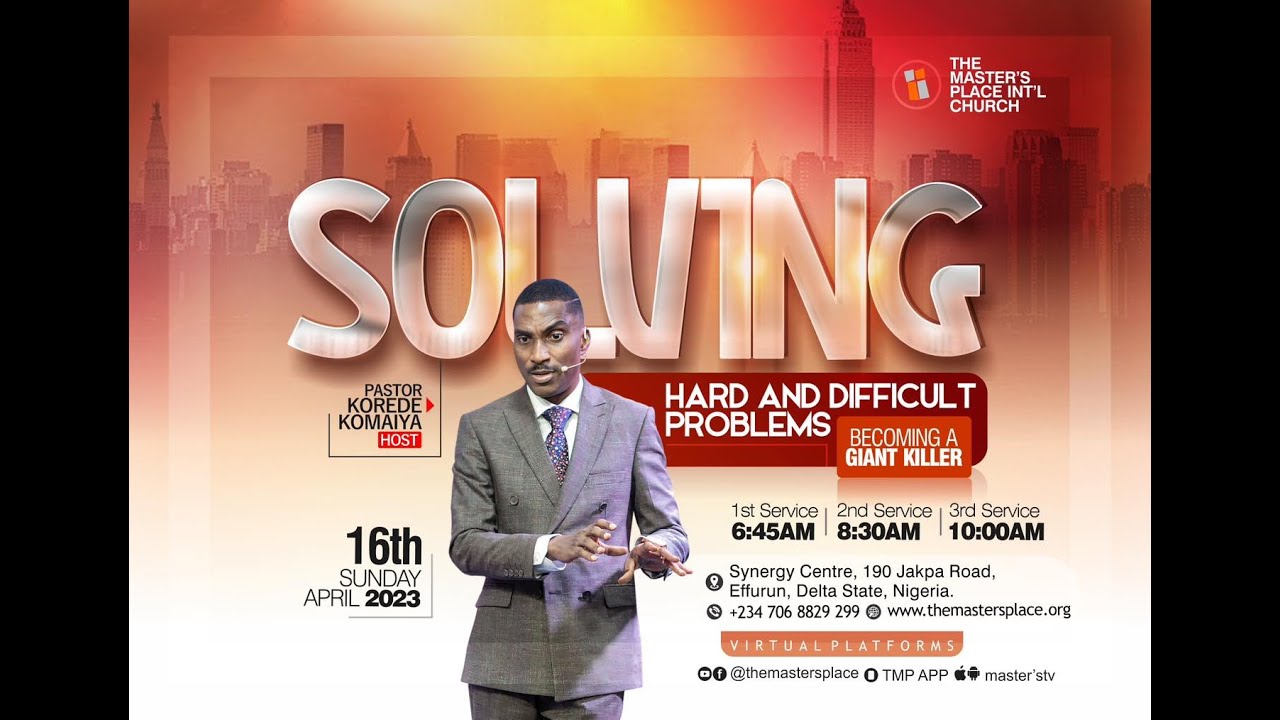 SOLVING DIFFICULT PROBLEMS (Becoming A Giant Killer) | Pastor Korede Komaiya