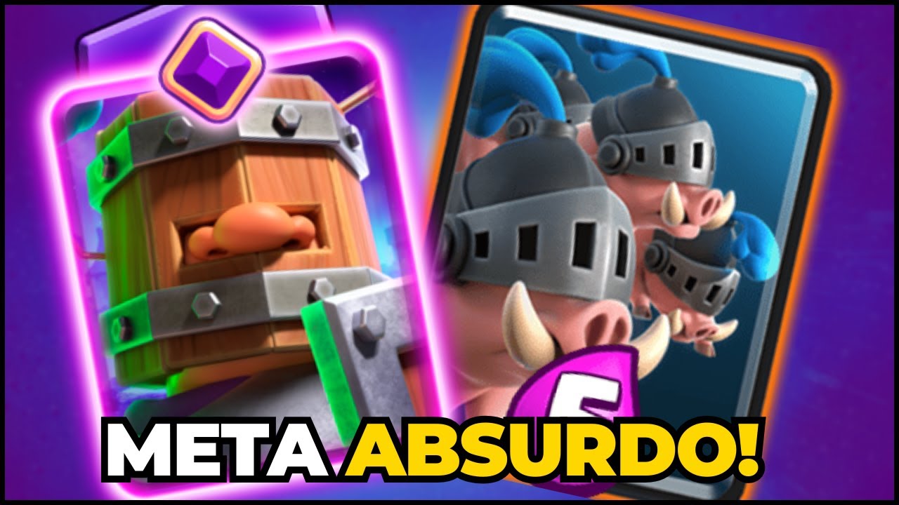 DECK DE RECRUTAS REAIS COM PORCOS DOMINA O META DO CLASH ROYALE!!