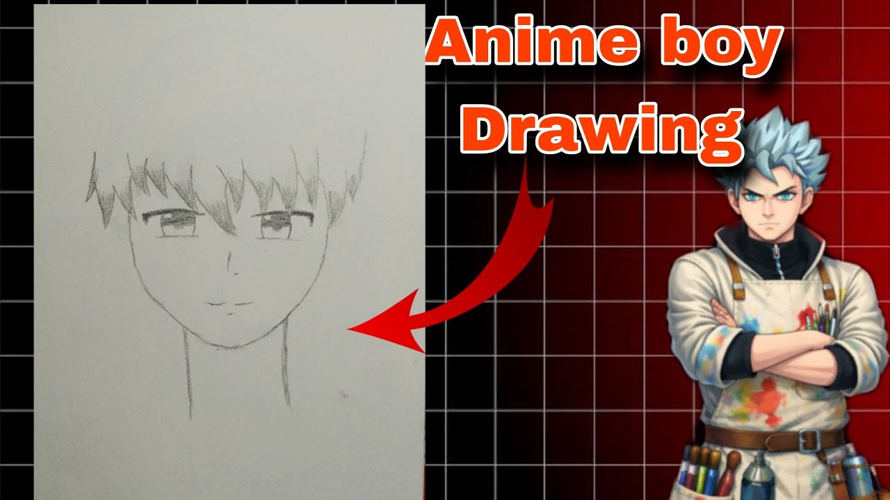 How To Draw Anime Boy Drawing 🖌️ #drawing #trending #art #sketch 