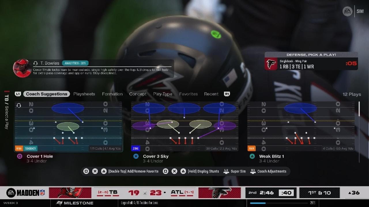 Madden NFL 26 gameplay season 3 week 3 buccaneers vs falcons part 2 of 1
