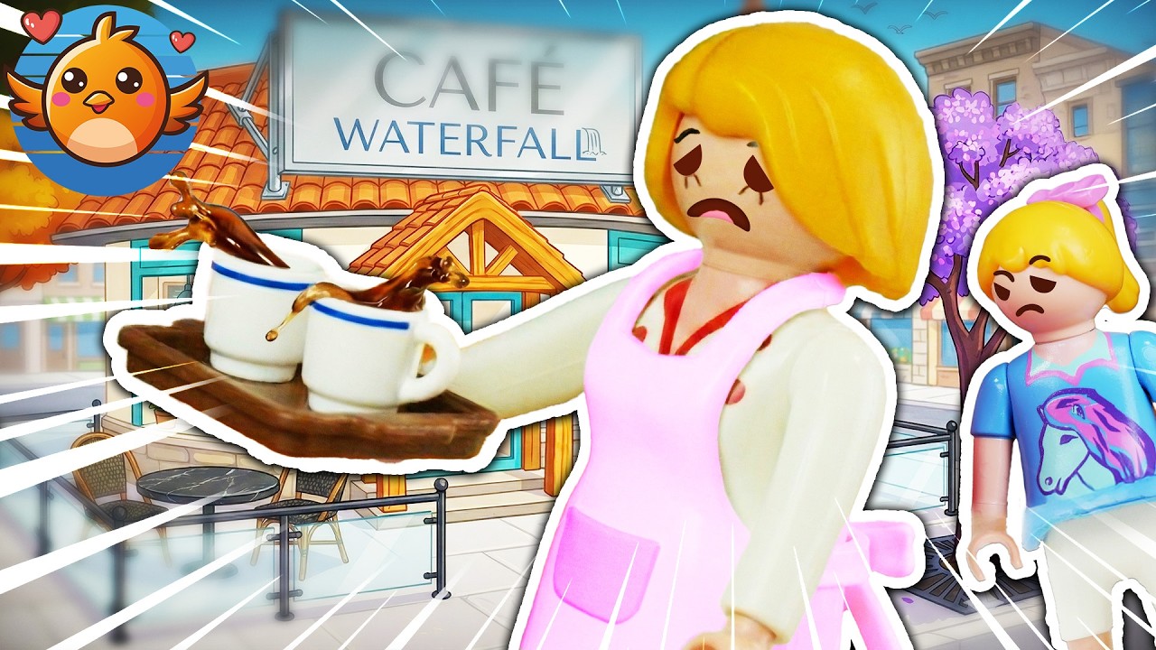 MAMAs NEUER JOB als Kellnerin im Café Waterfall | Familie Vogel | Playmobil Film Deutsch