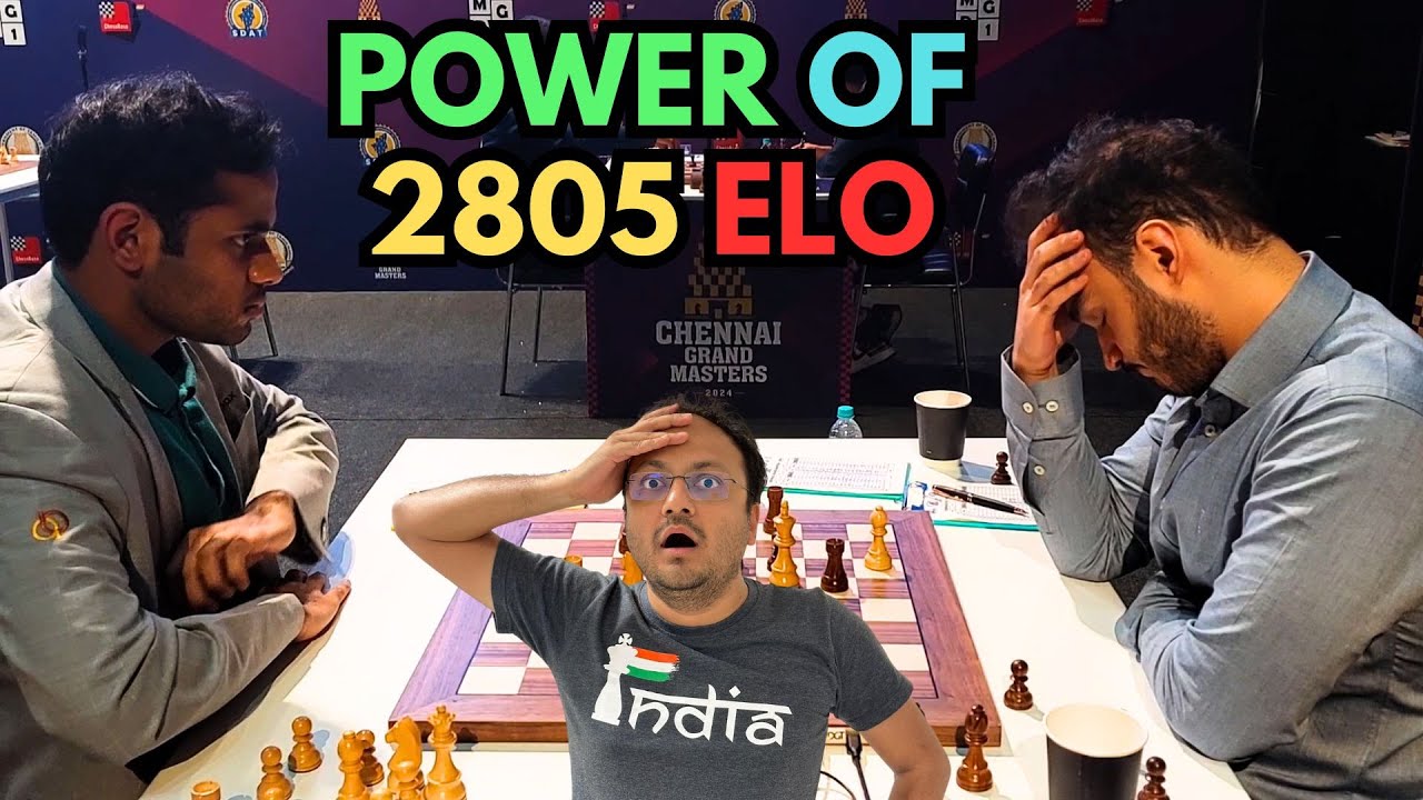 The power of 2805 Elo | Amin Tabatabaei vs Arjun Erigaisi | Chennai Grand Masters 2024