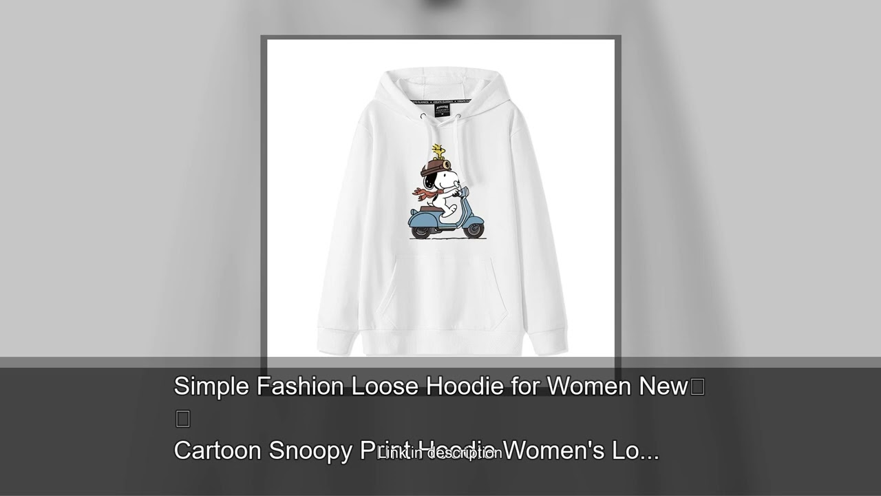 Simple Fashion Loose Hoodie for Women New Cartoon Snoopy Print Hoodie Women's Loose Casual Vers