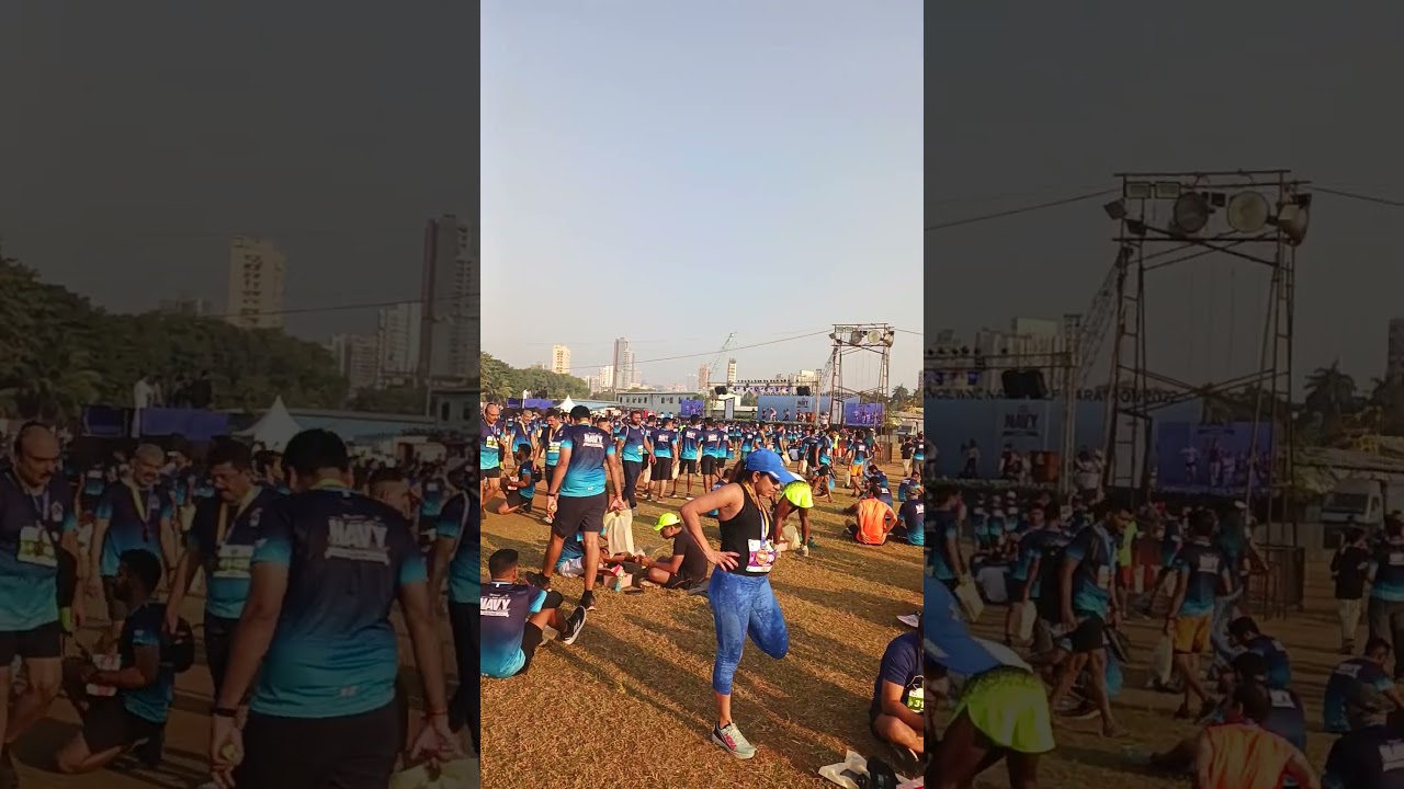 Indian Navy Deploys Helicopter to catch beautiful moment of WNC Half Marathon