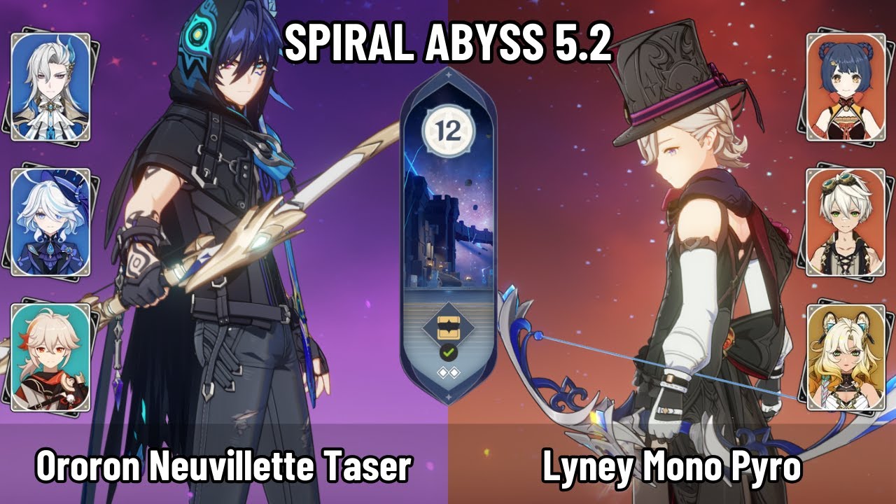 C3 Ororon Neuvillette Taser Team | C0 Lyney Mono Pyro | New Spiral Abyss 5.2 | Genshin Impact