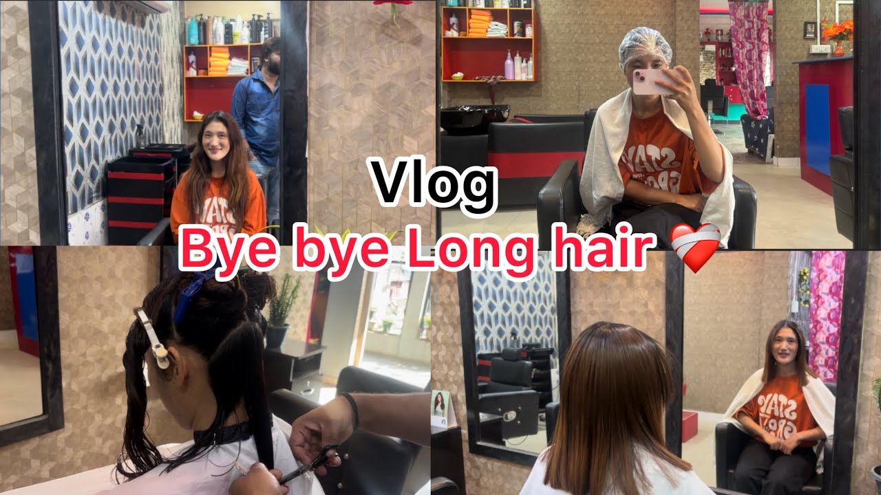 Finally I trimmed my  hair😱#youtbechannel #haircut #salon 