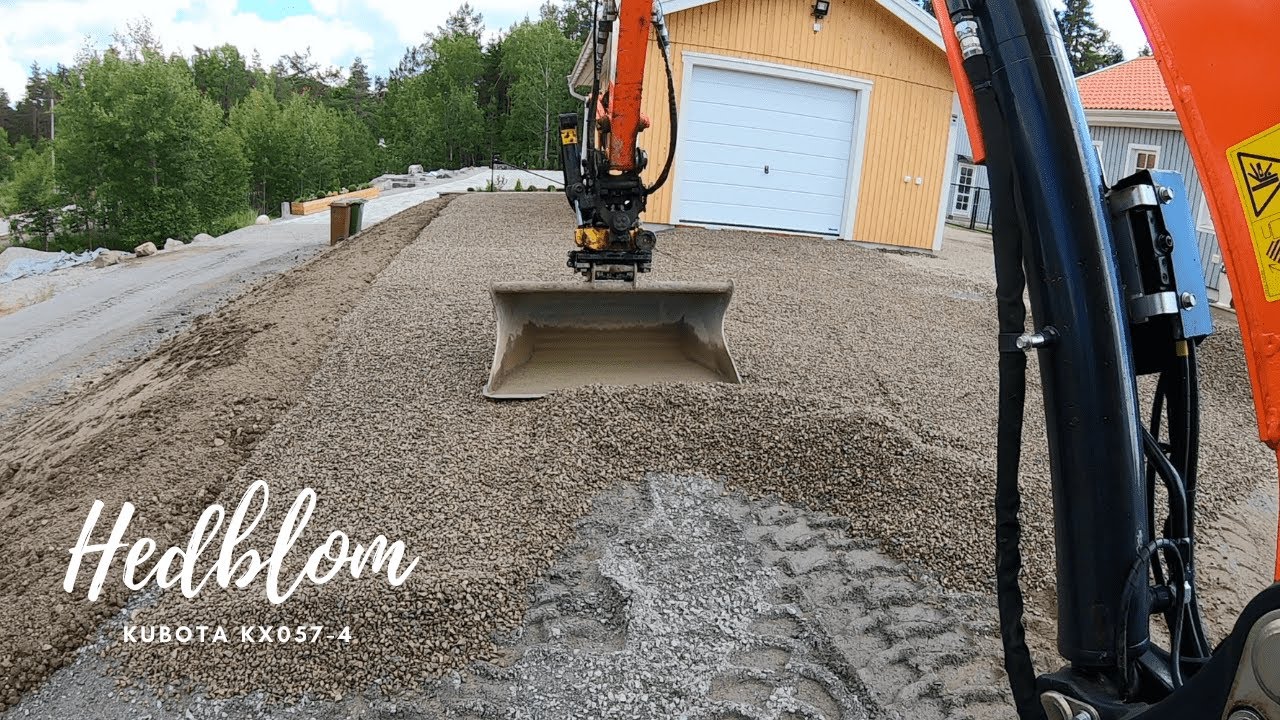 Finishing the driveway around  a new garage. Part 2 of 2