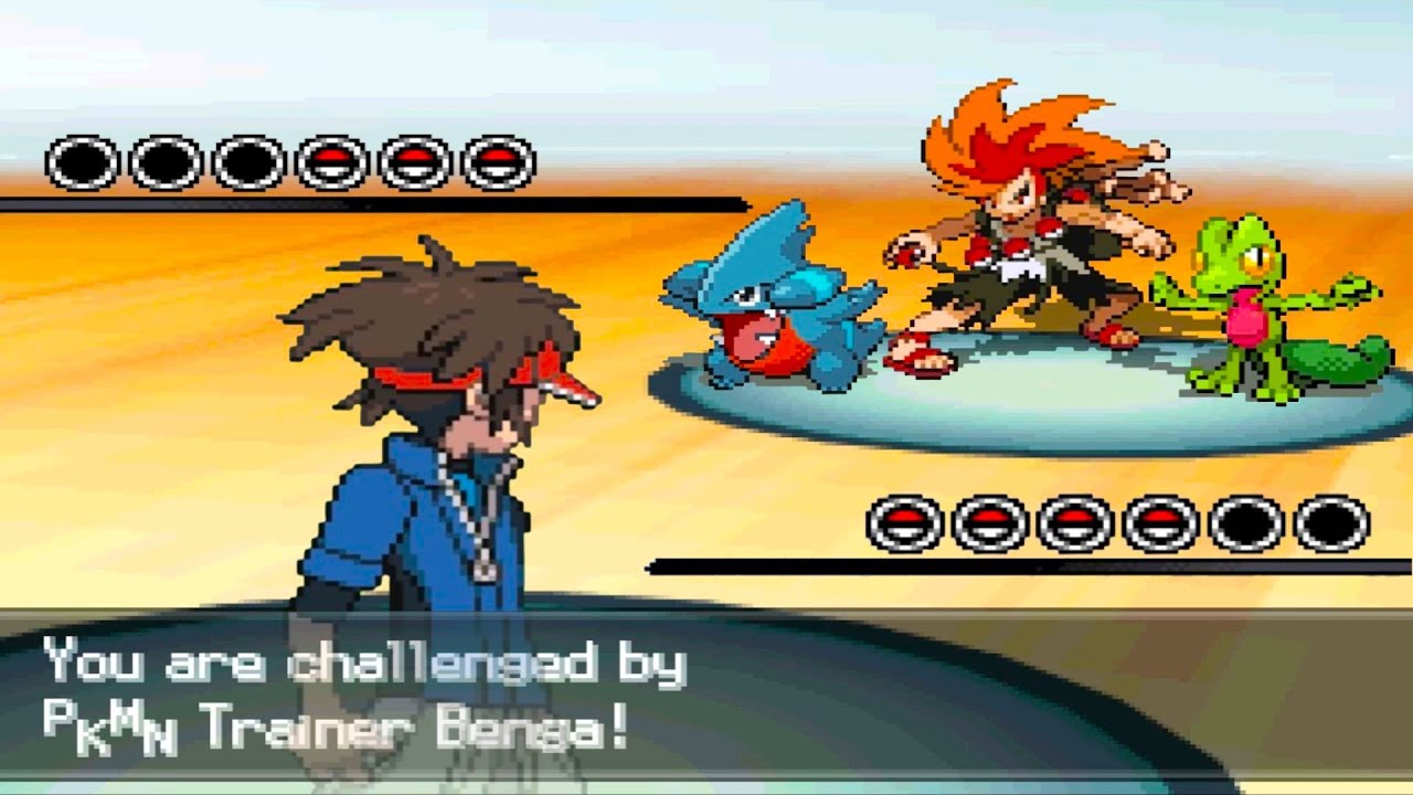 Pokemon Blinding White 2 - vs Rival Benga (1st Battle, Hardcore Mode)