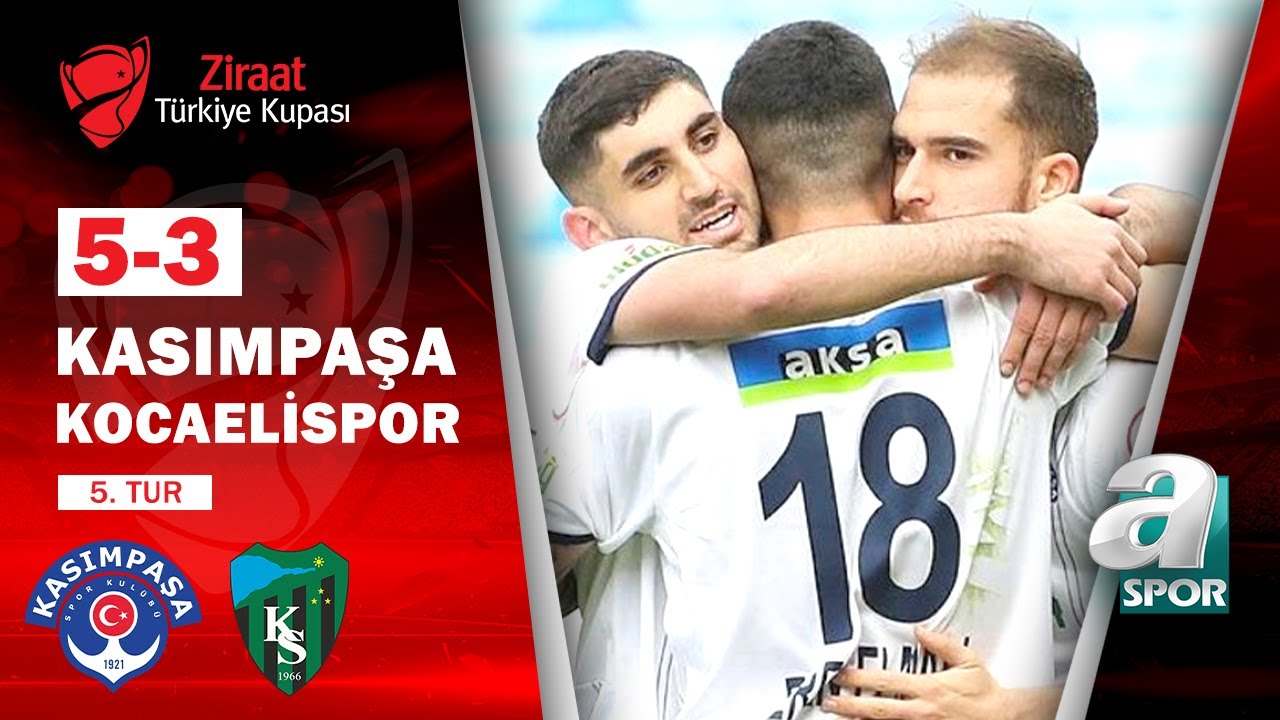 Kasımpaşa 5 - 3 Kocaelispor MAÇ ÖZETİ ( (Ziraat Türkiye Kupası 5. Tur Maçı)  28.12.2021