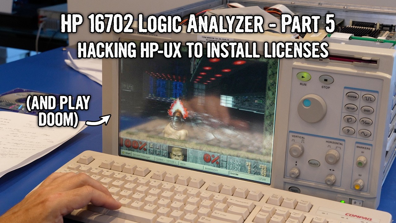 HP 16702A/B Logic Analyzer Repair: Part 5 - Hacking into HP-UX to add licenses (and play Doom)