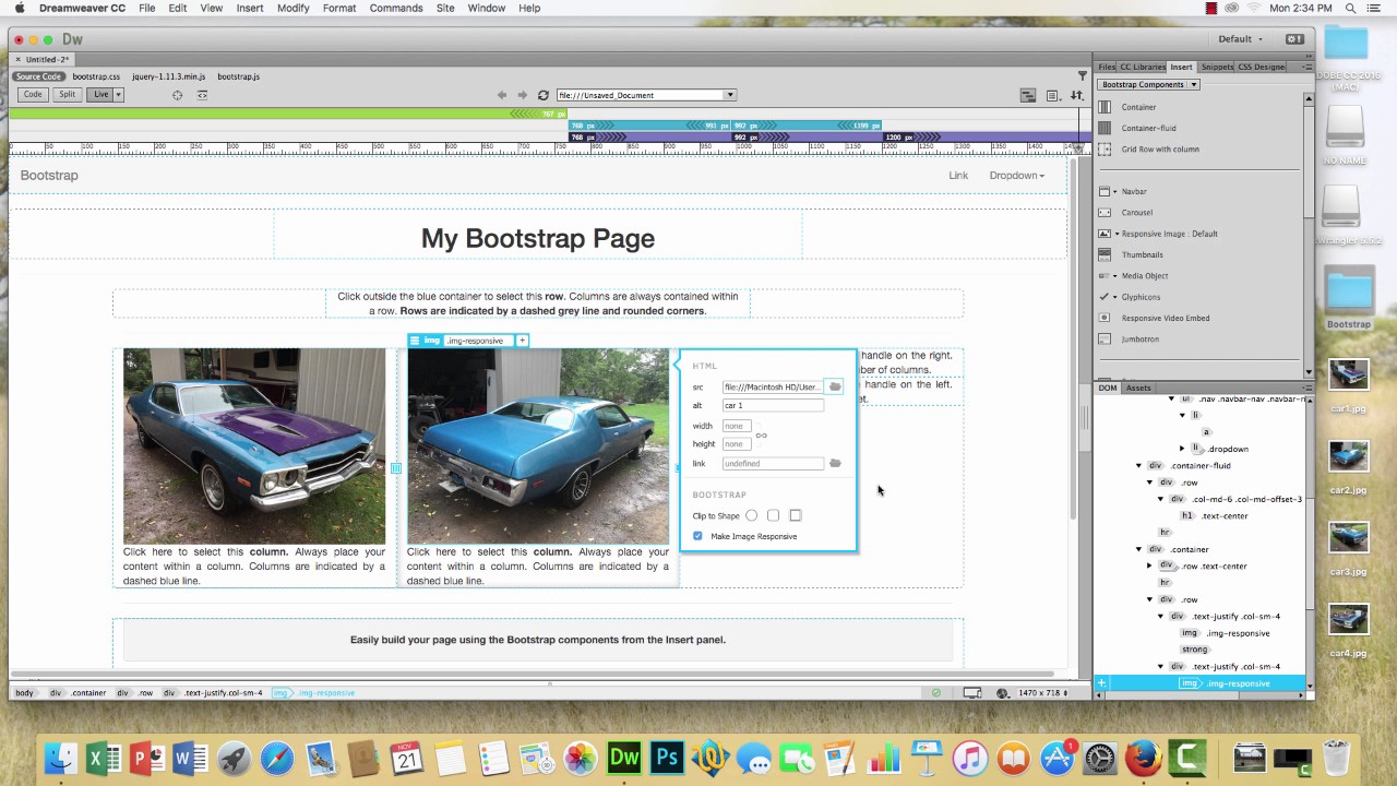 Bootstrap with Adobe Dreamweaver Part 1