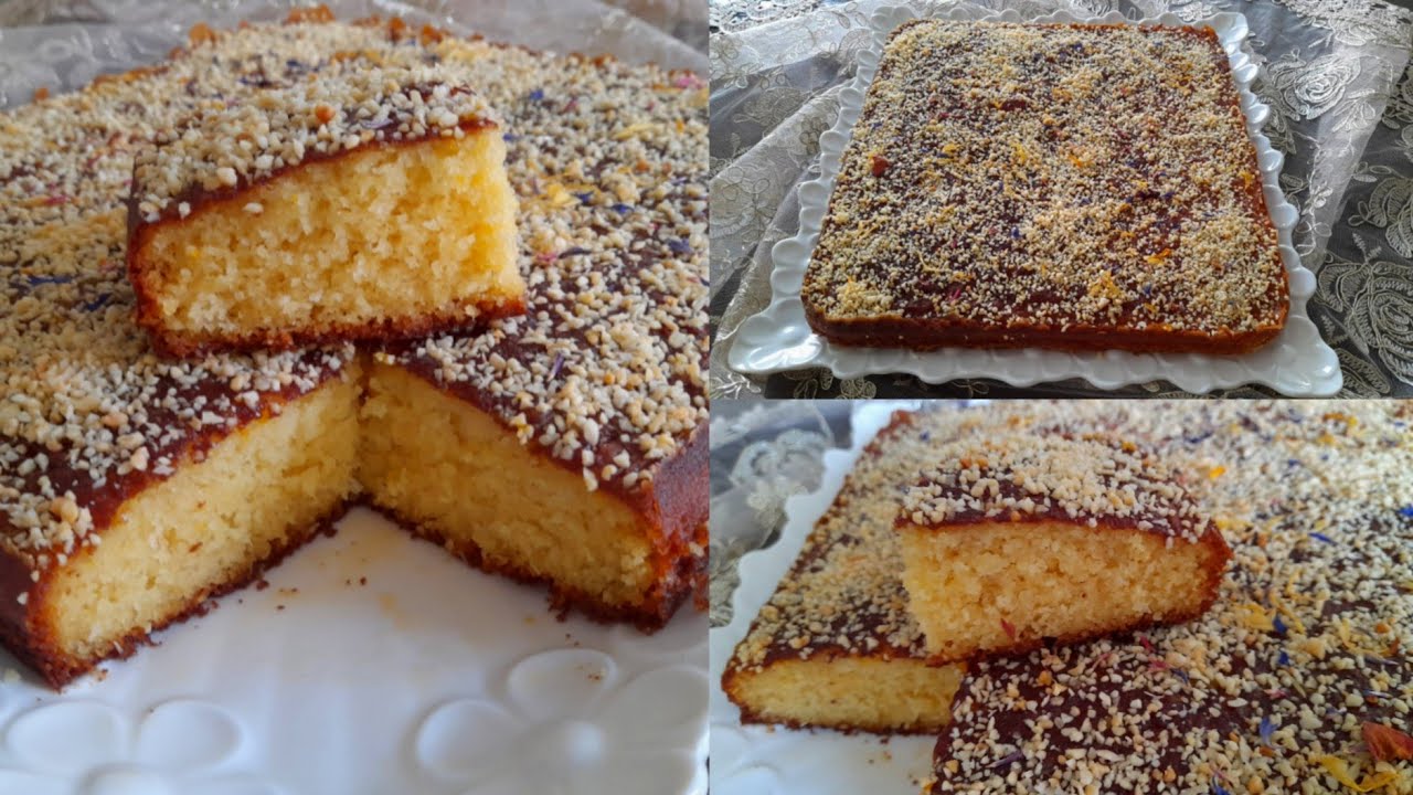 الذ بسبوسة جربوها روووعة 😋سهلة و سريعة و بنينة 👌