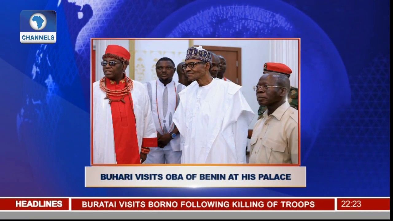 Presidential Visit: Buhari Visits Oba Of Benin At His Palace