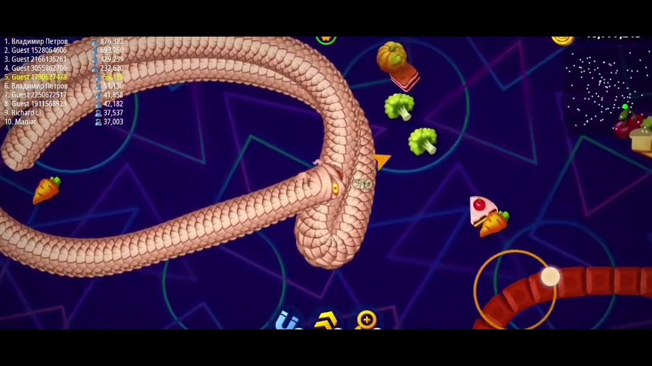 Five snake 🐍 kill full video #wormszone #gamer #video 😨