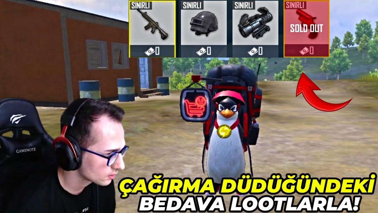 ÇAĞIRMA DÜDÜĞÜNDEKİ BEDAVA LOOTLARLA WIN ALMAK ! PUBG MOBILE