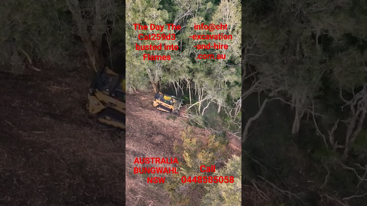Excavator company  working before machine caught on fire cat259d3 600 hours old Australia nsw nogood