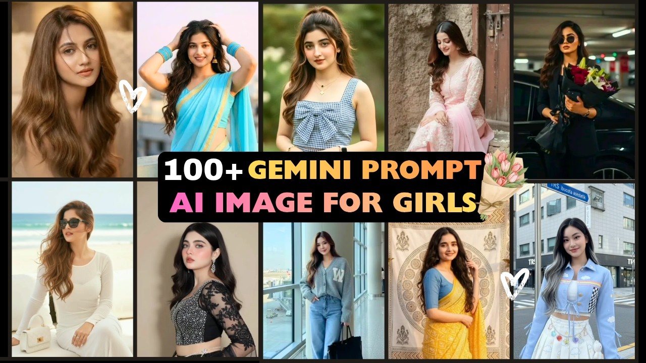 100+ вирусных промптов для Gemini и ChatGPT для девушек | Трендовая обработка фото с ИИ для Insta...