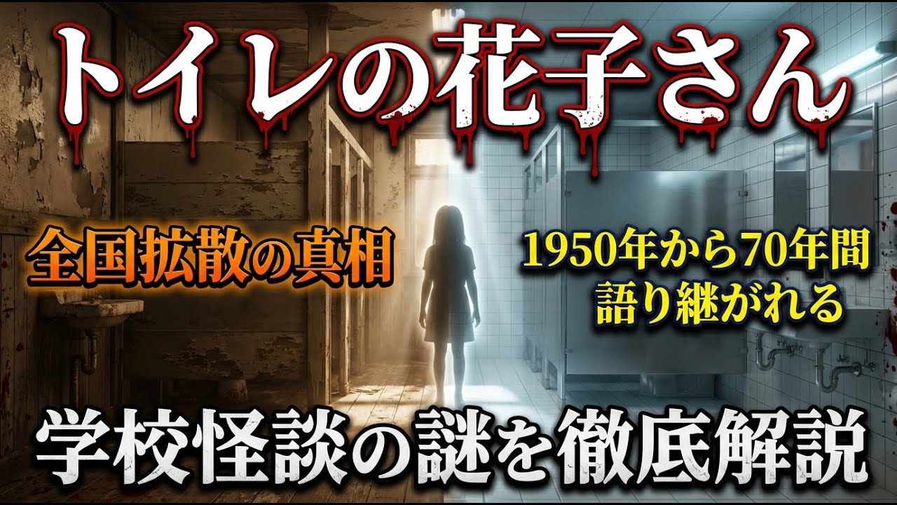 トイレの花子さん 全国拡散の真相｜1950年から70年間語り継がれる学校怪談の謎を徹底解説 #花子さん #学校の怪談 #都市伝説 #民俗学 #怪談 #オカルト #ミステリー #日本の怪談 #学校