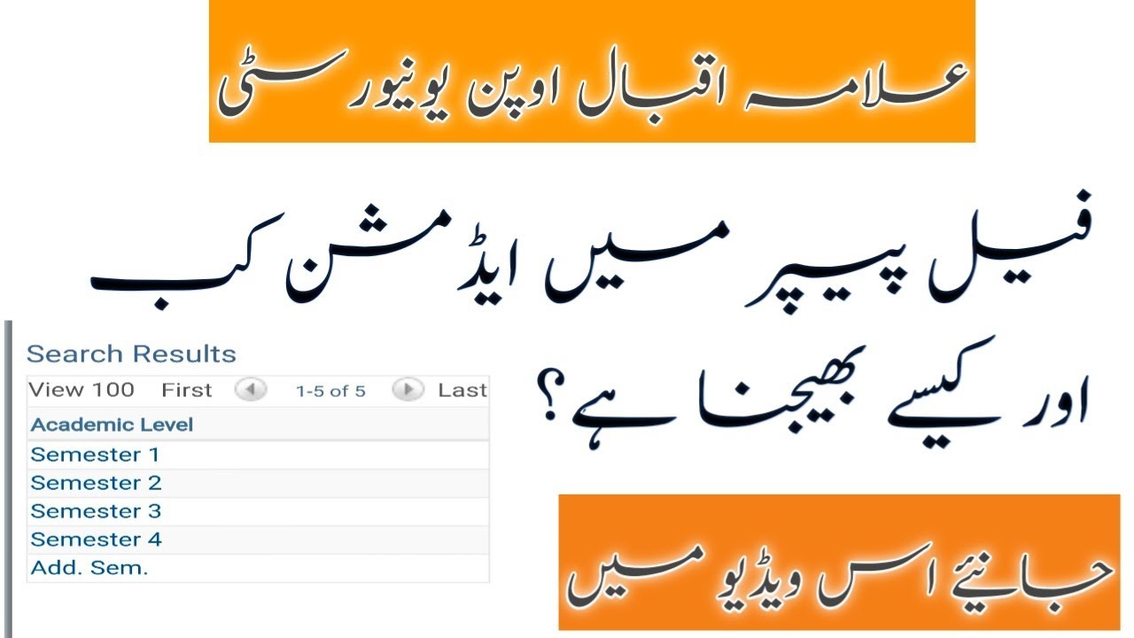 How to take admission in fail paper|AIOU Fail Paper Admission Method|Fail Paper Admission Procedure|