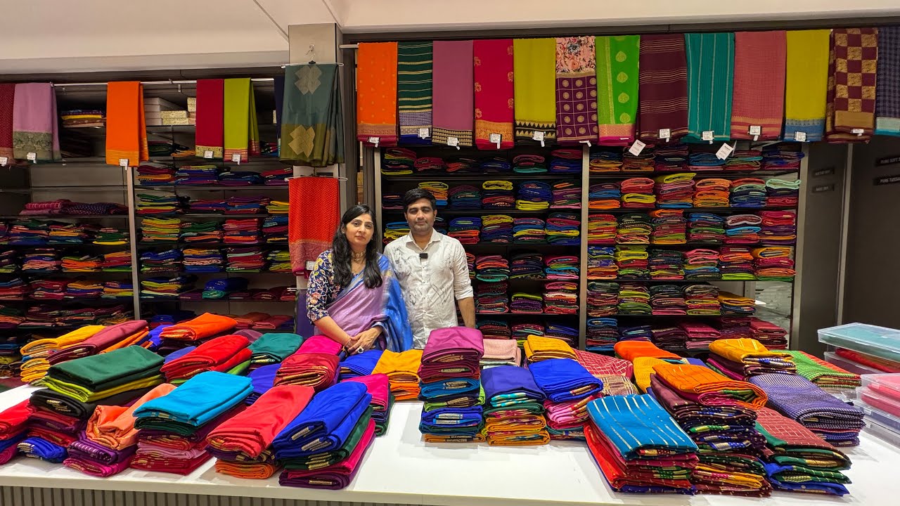 Pure Mysore Silk Sarees at Ratan Silk | Biggest Showroom in Bangalore Hanumanthnagar