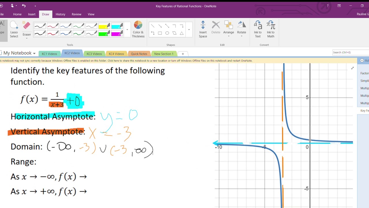 Target 2B Domain, Range & End Behavior of Rational Functions