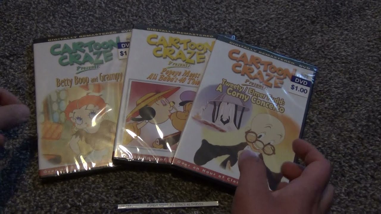 Cartoon Craze Presents Popeye, Betty Boop, Tweety / Elmer Fudd DVD Unboxings