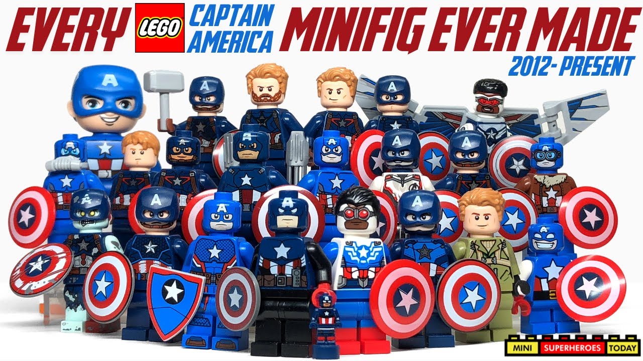 EVERY LEGO Captain America Minifig EVER MADE! (2012 - Present Comparison)