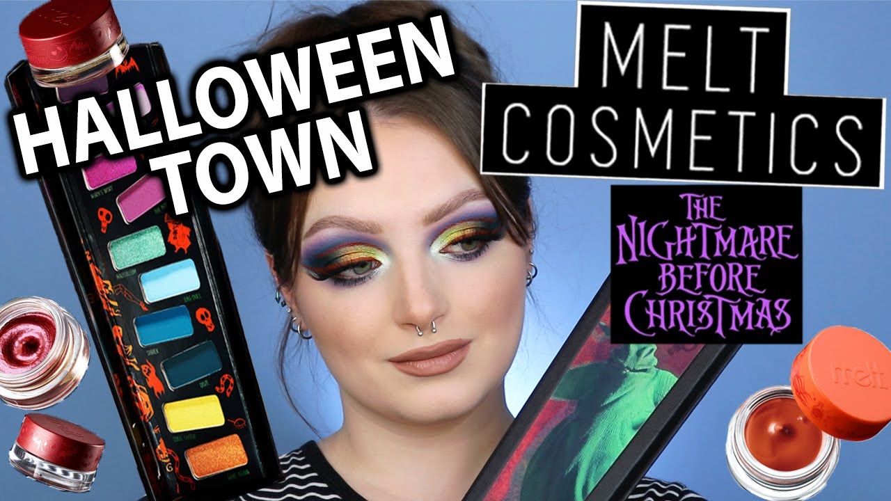 NEW Melt Cosmetics Halloween Town Collection Review and Tutorial | The Nightmare Before Christmas