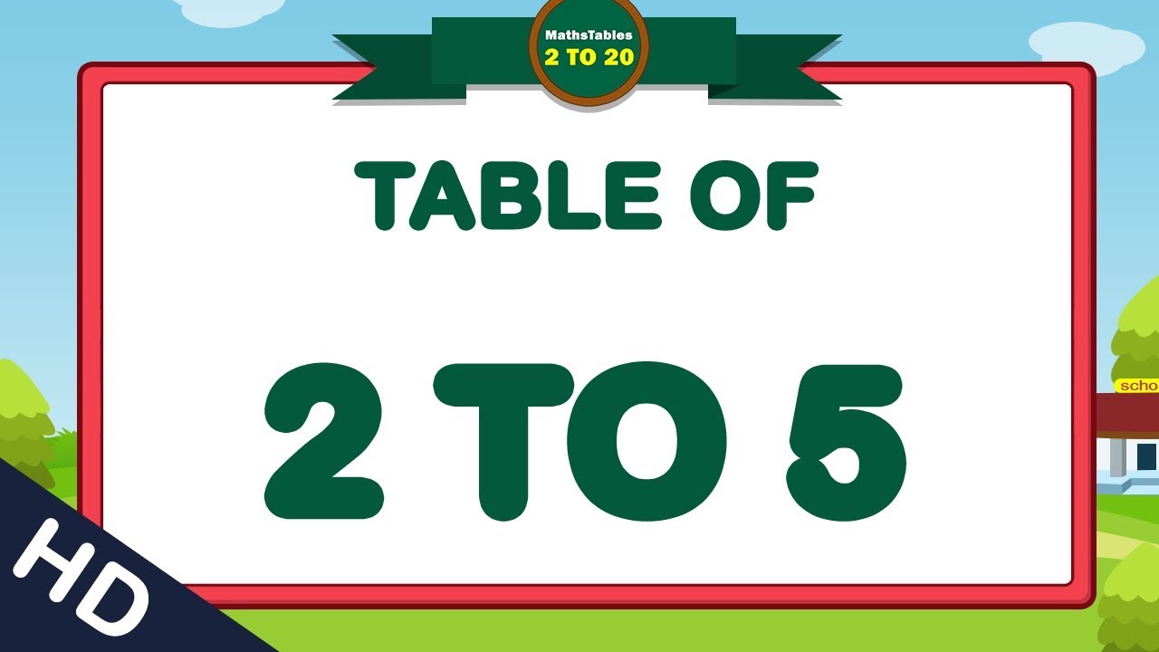 2to5 Table Group Song Multification2to5tablesong 2to5 table song   MATHS TABLES