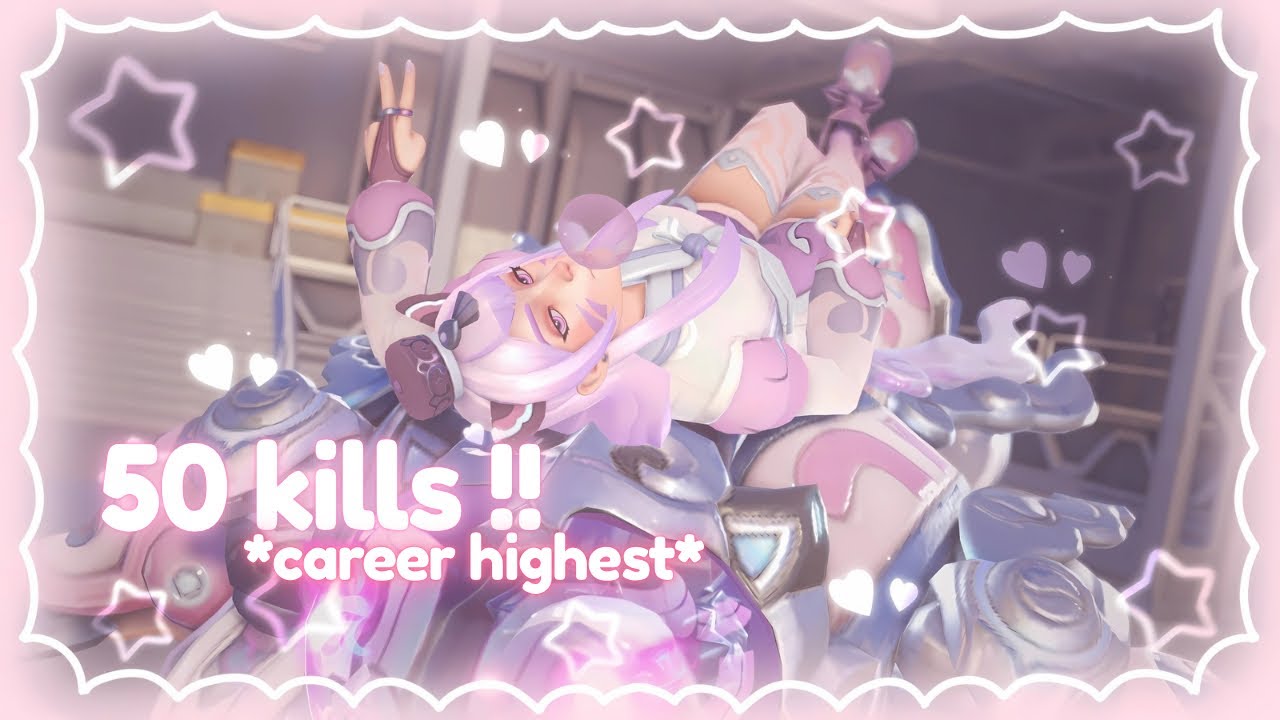 ♡ 50 kills as d.va + competitive gameplay ♡ my personal record !! ☆ overwatch 2 ☆