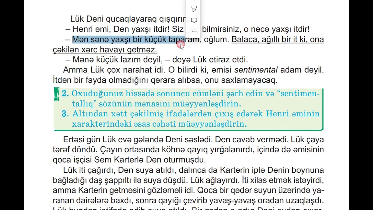 7-ci sinif Azərbaycan dili. 