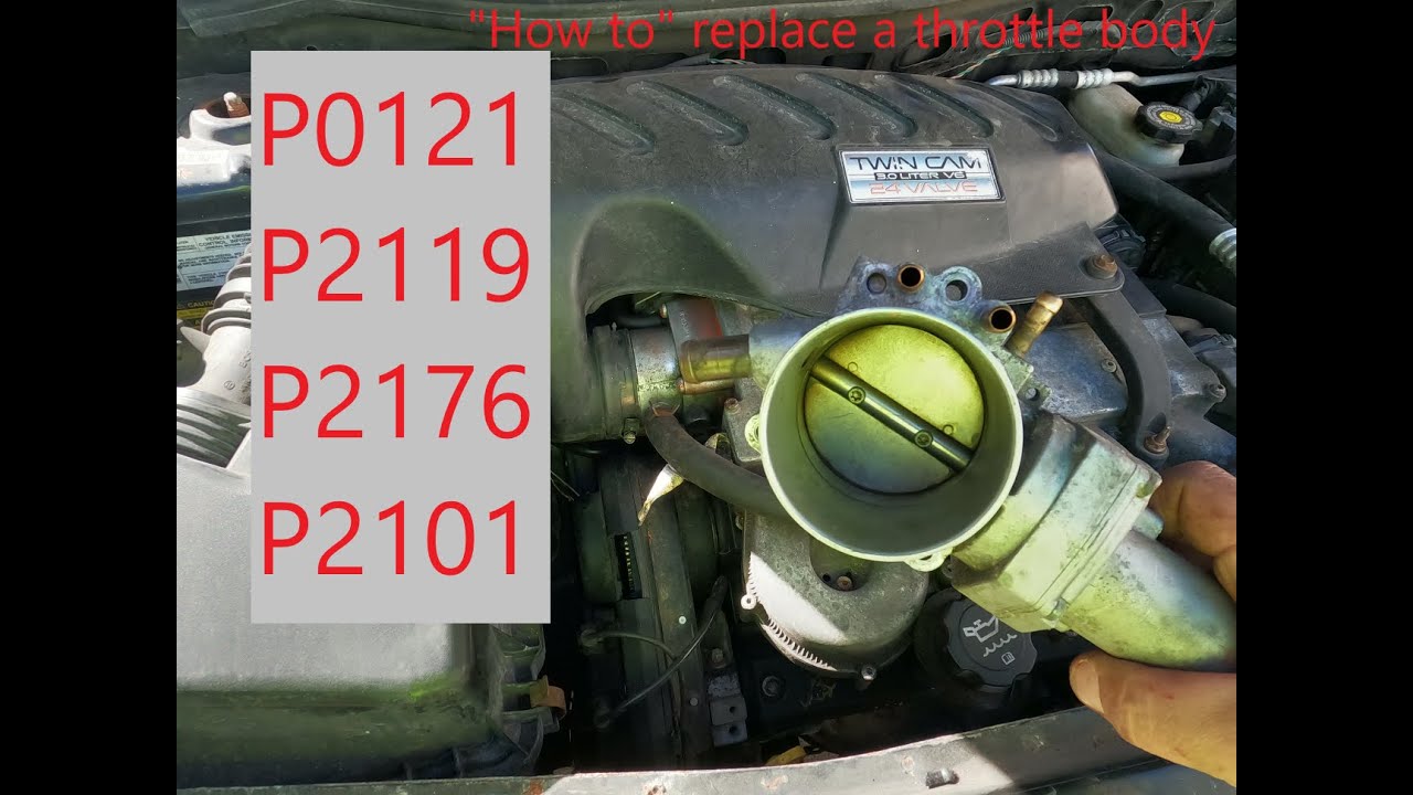 REDUCED POWER WARNING! P0121 P2119 P 2176 P0700 How to replace a Saturn VUE throttle body